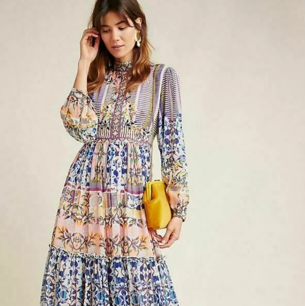 Anthropologie Jyoti Anastasia maxi dress, size 2